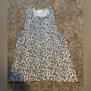 White Crow leopard print tank